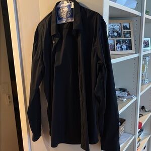 Black CR7 Ronaldo Lightweight Casual Style Dress Shirt XL